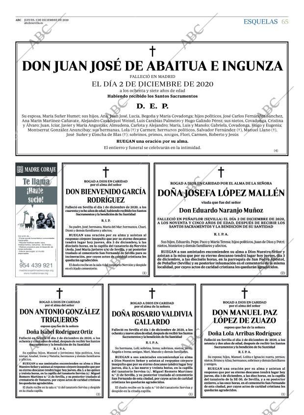 ABC SEVILLA 03-12-2020 página 65