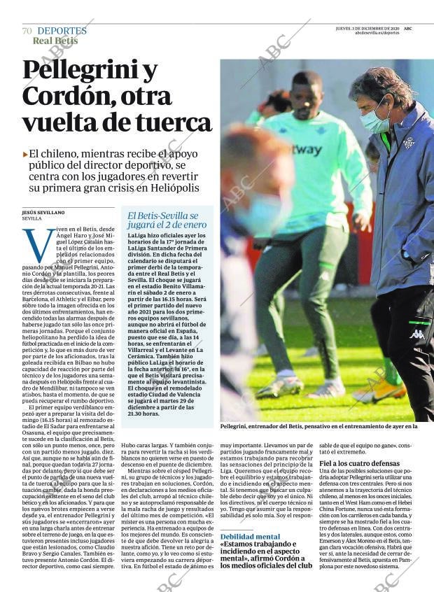 ABC SEVILLA 03-12-2020 página 70