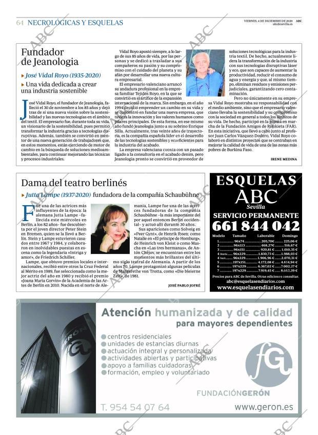 ABC SEVILLA 04-12-2020 página 64