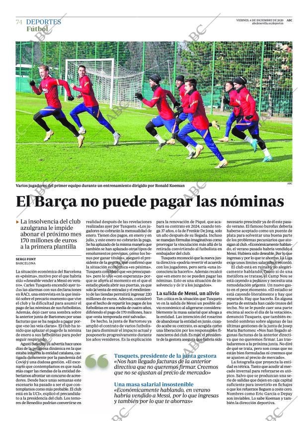 ABC SEVILLA 04-12-2020 página 74