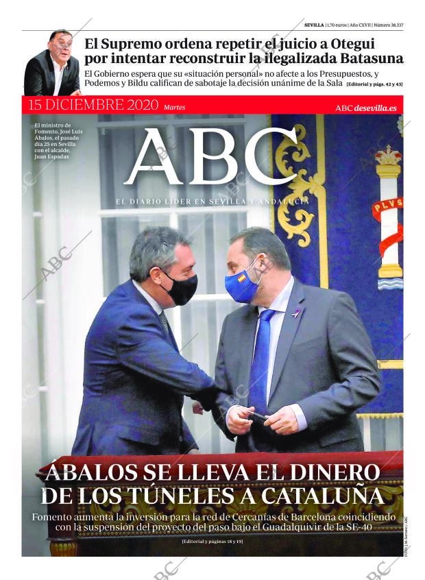 ABC SEVILLA 15-12-2020 página 1