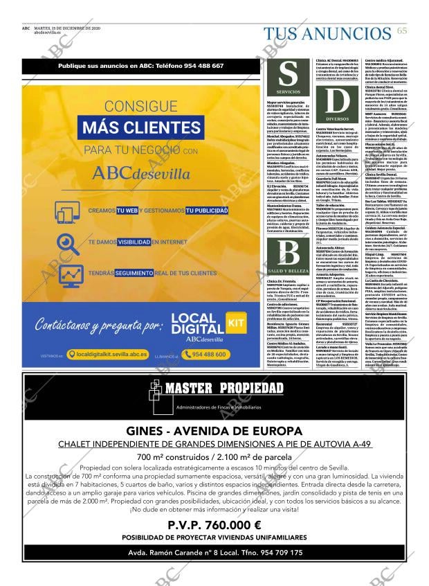 ABC SEVILLA 15-12-2020 página 65