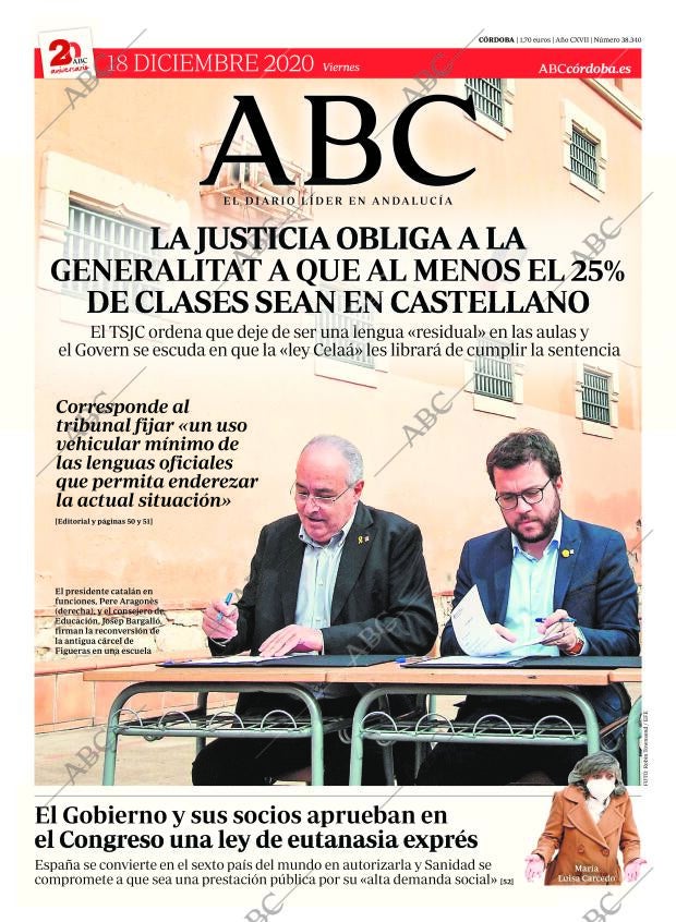 ABC CORDOBA 18-12-2020 página 1