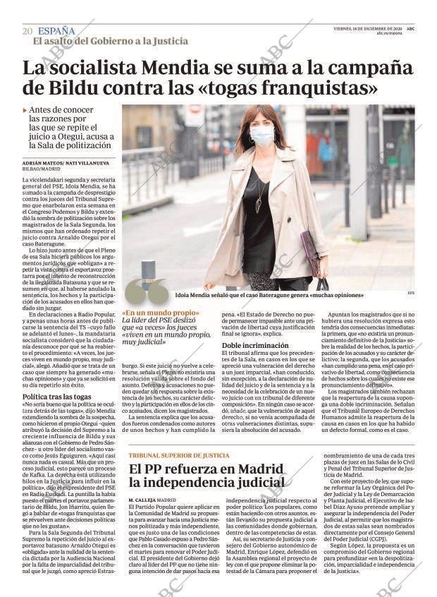 ABC MADRID 18-12-2020 página 20