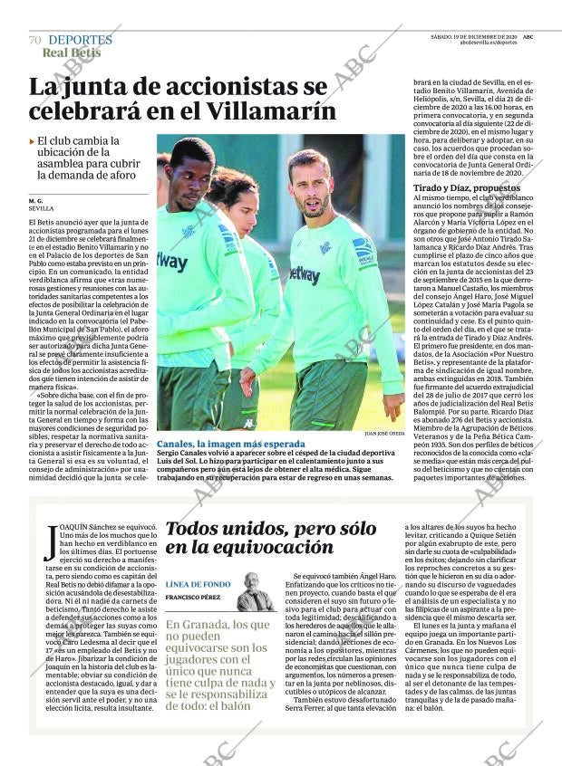 ABC SEVILLA 19-12-2020 página 70