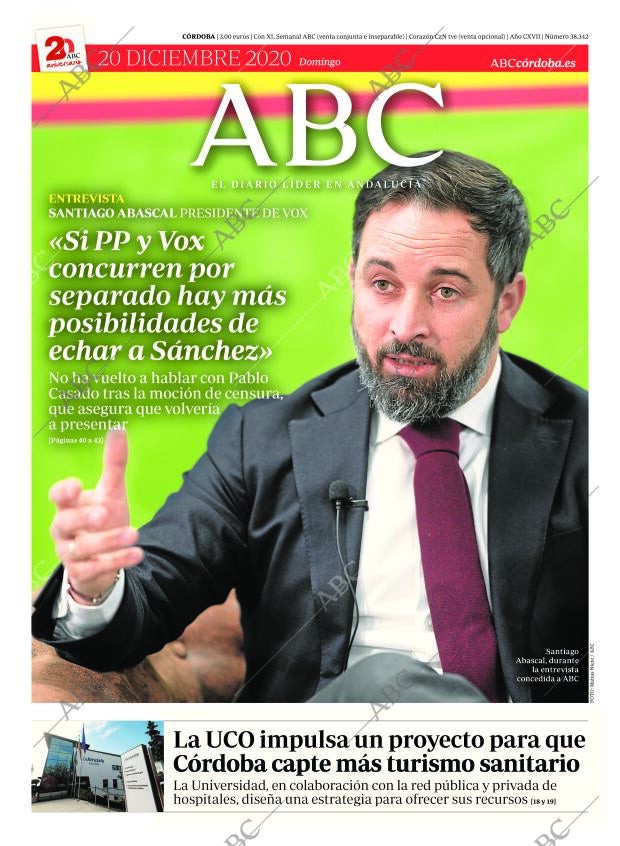 ABC CORDOBA 20-12-2020 página 1