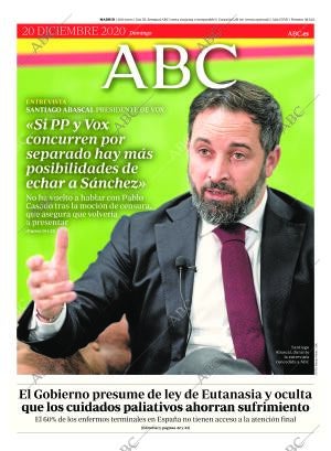 ABC MADRID 20-12-2020 página 1