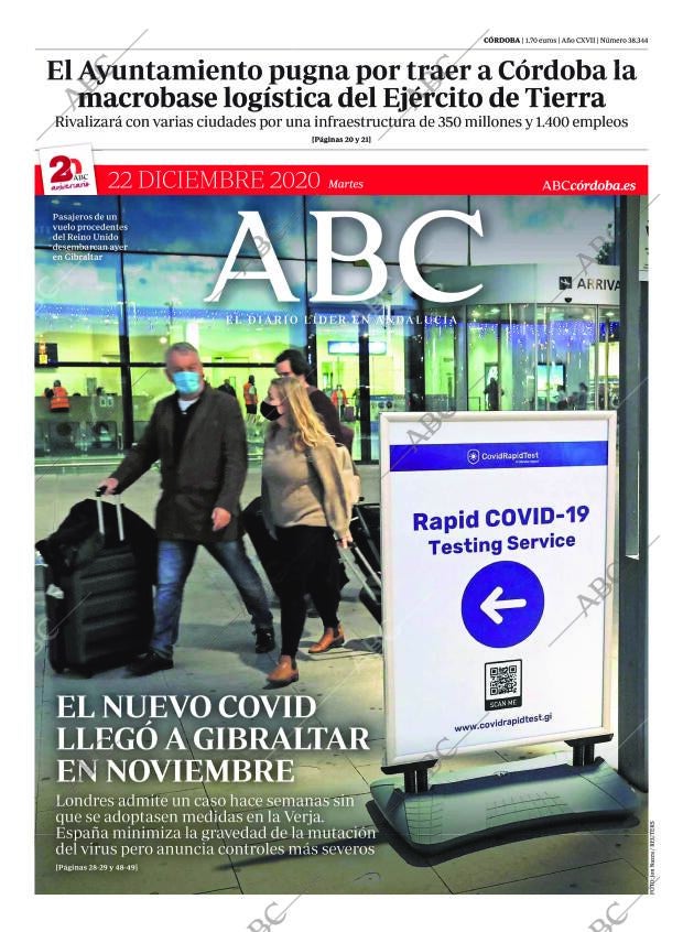 ABC CORDOBA 22-12-2020 página 1