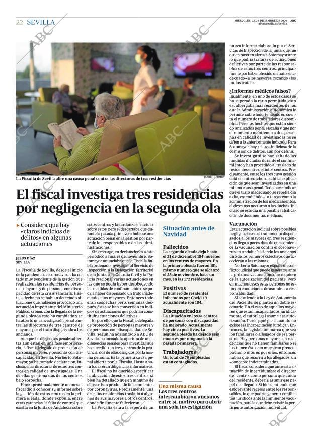 ABC SEVILLA 23-12-2020 página 22