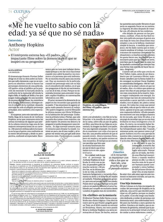 ABC SEVILLA 23-12-2020 página 74