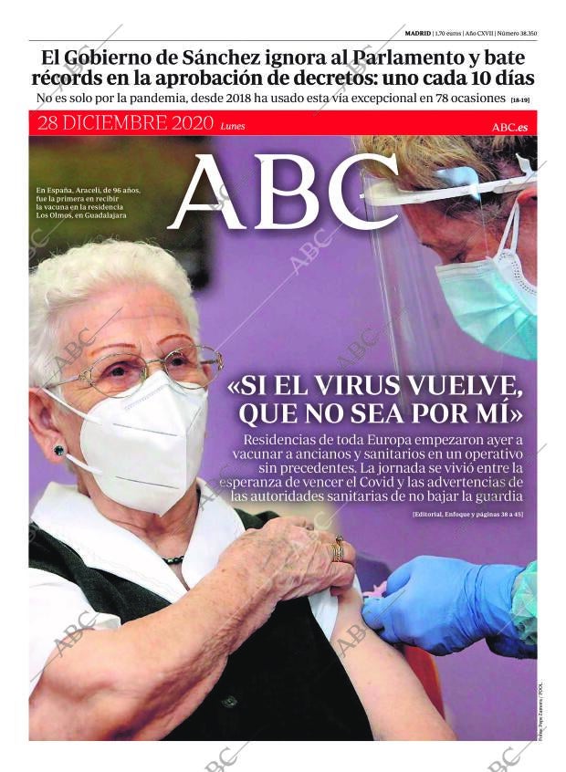 ABC MADRID 28-12-2020 página 1