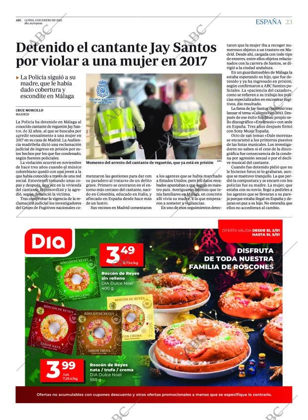 ABC MADRID 04-01-2021 página 23