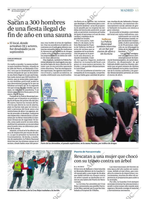 ABC MADRID 04-01-2021 página 65