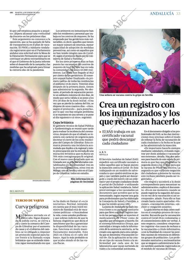 ABC SEVILLA 05-01-2021 página 33