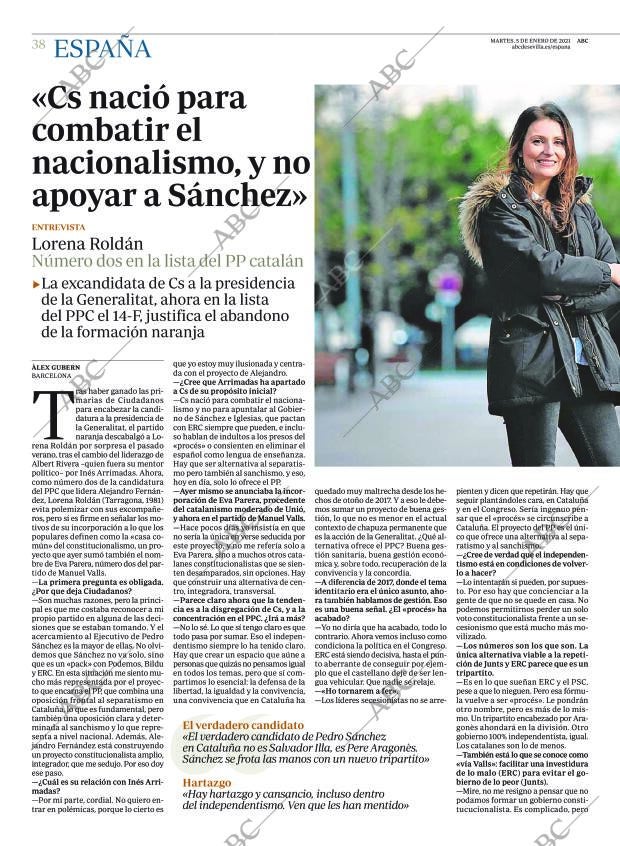 ABC SEVILLA 05-01-2021 página 38