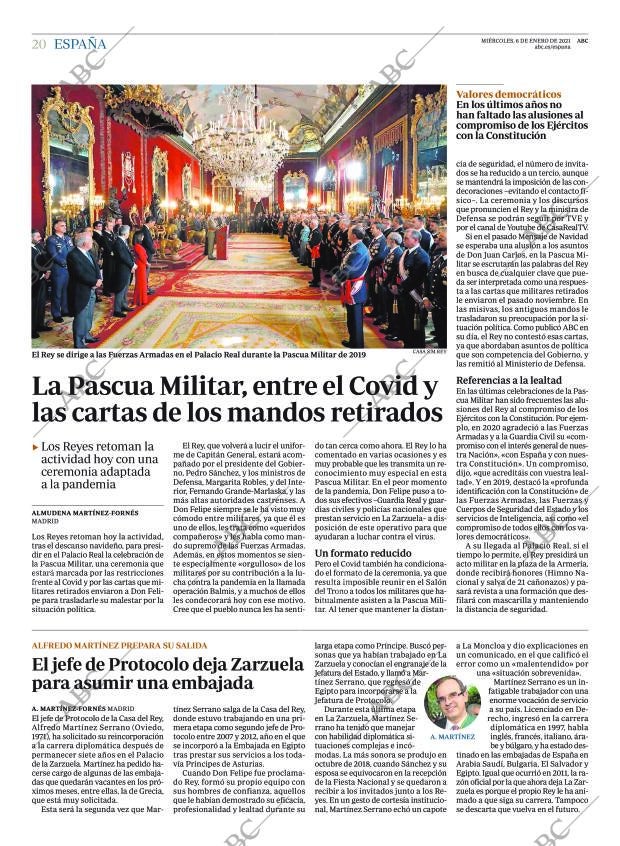 ABC MADRID 06-01-2021 página 20