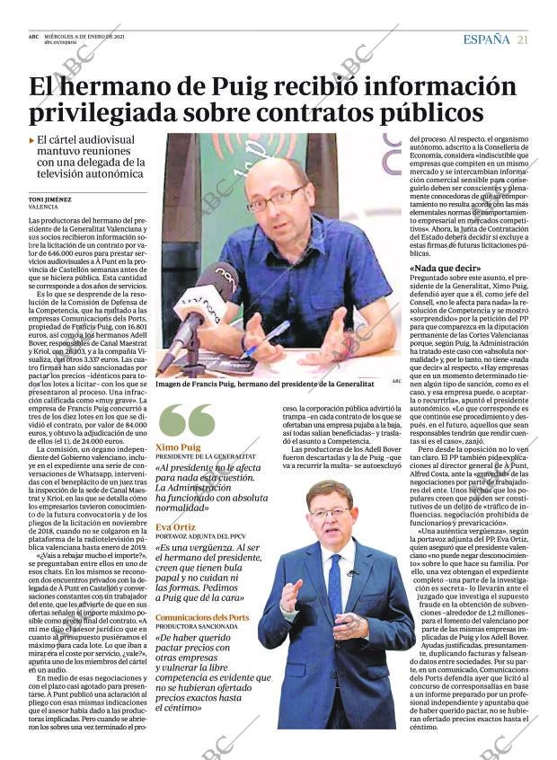 ABC MADRID 06-01-2021 página 21