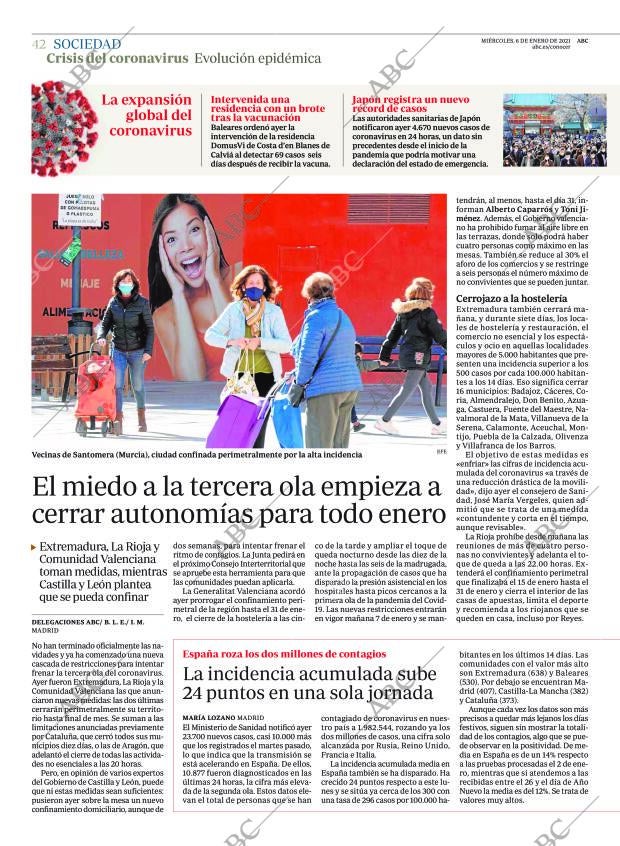 ABC MADRID 06-01-2021 página 42