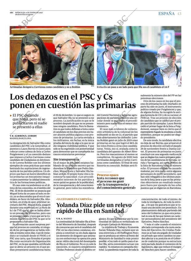 ABC SEVILLA 06-01-2021 página 43