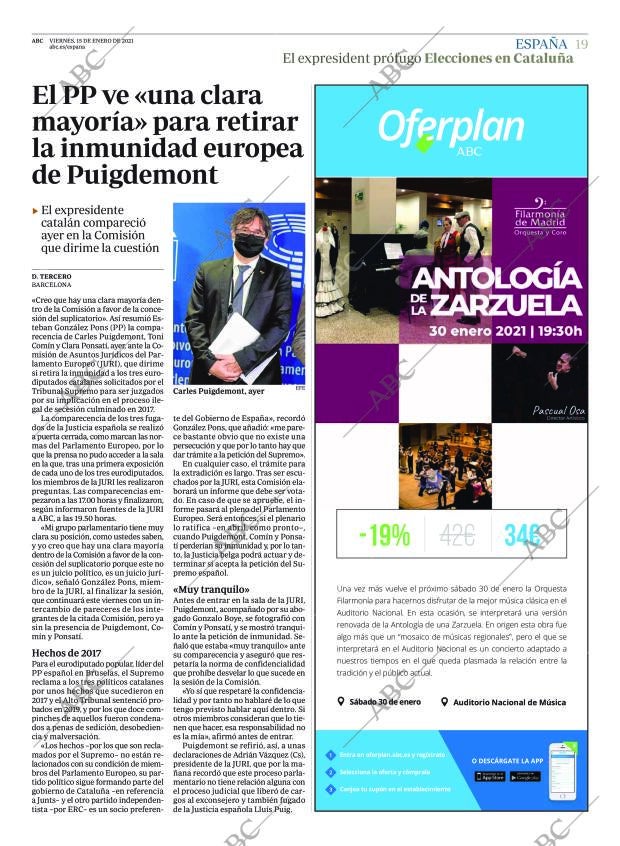 ABC MADRID 15-01-2021 página 19