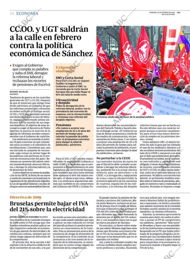 ABC MADRID 15-01-2021 página 34
