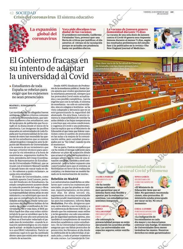 ABC MADRID 15-01-2021 página 42