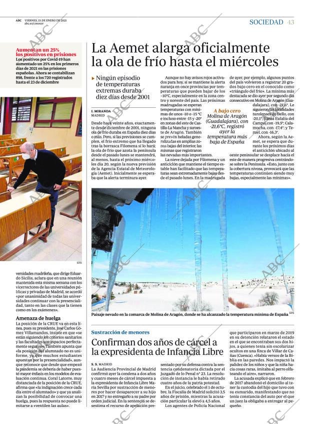 ABC MADRID 15-01-2021 página 43
