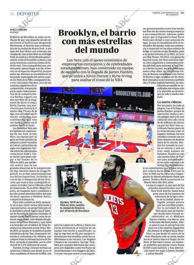 ABC MADRID 15-01-2021 página 56