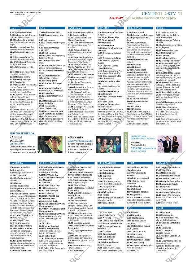 ABC MADRID 15-01-2021 página 71