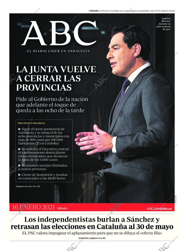 ABC CORDOBA 16-01-2021 página 1