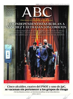 ABC MADRID 16-01-2021 página 1