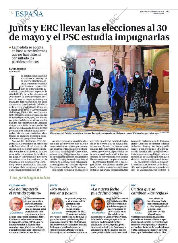 ABC MADRID 16-01-2021 página 16