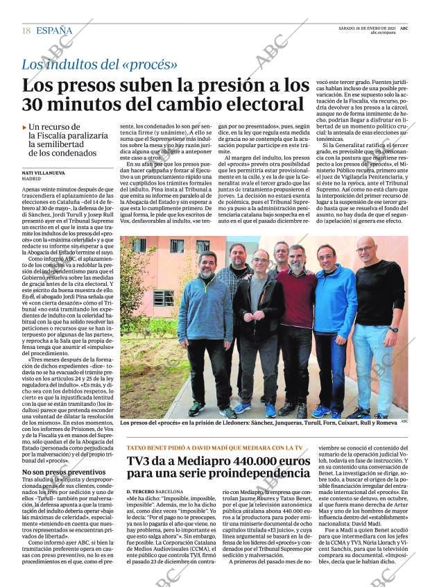 ABC MADRID 16-01-2021 página 18