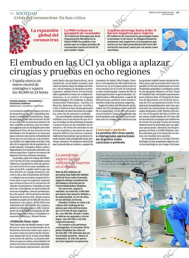 ABC MADRID 16-01-2021 página 38