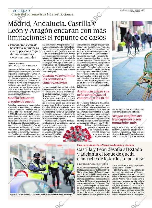 ABC MADRID 16-01-2021 página 40