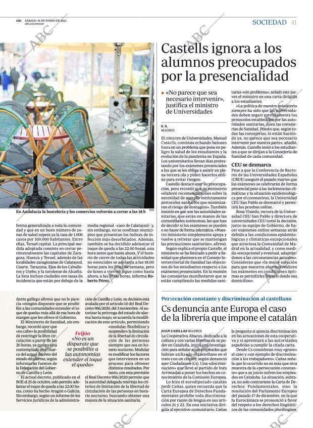 ABC MADRID 16-01-2021 página 41