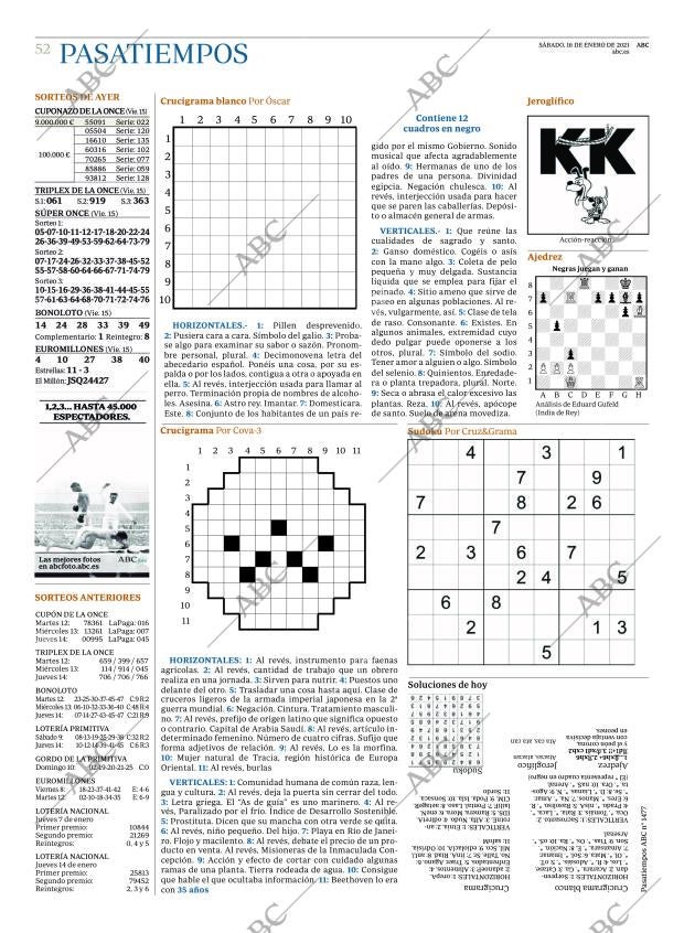 ABC MADRID 16-01-2021 página 52