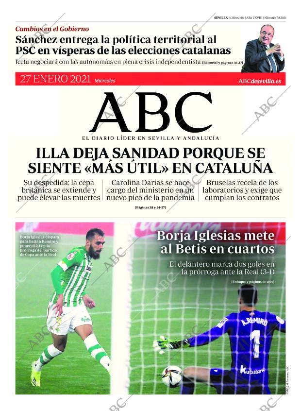 ABC SEVILLA 27-01-2021 página 1