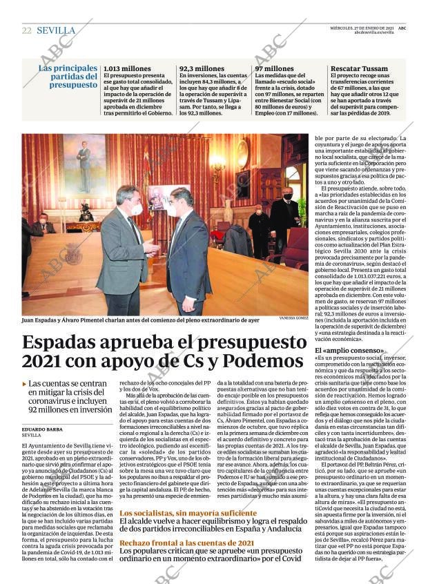 ABC SEVILLA 27-01-2021 página 22