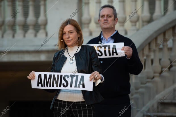 Acto de unidad de los políticos presos, Carme Forcadell, Joaquim Forn, Raúl...