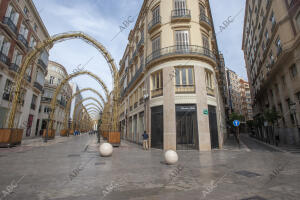 Calles de Málaga tras el cierre de la ciudad por Covid 19