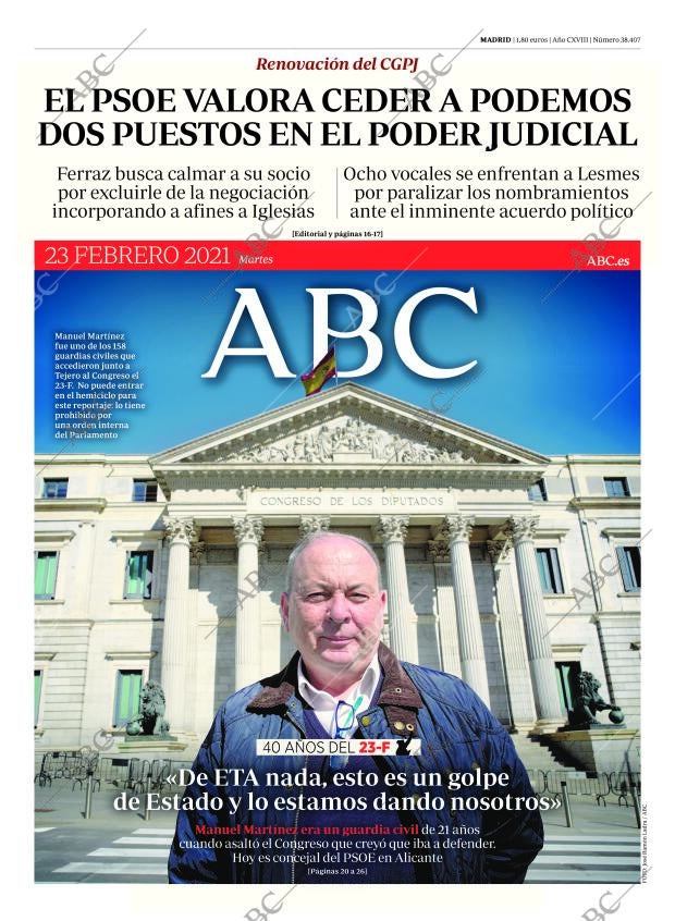 ABC MADRID 23-02-2021 página 1