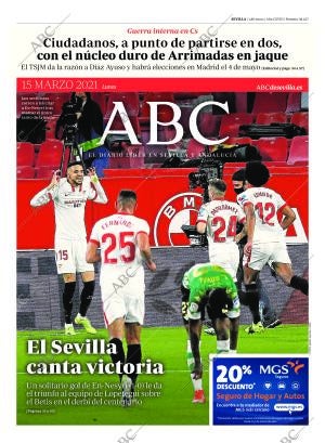 ABC SEVILLA 15-03-2021 página 1