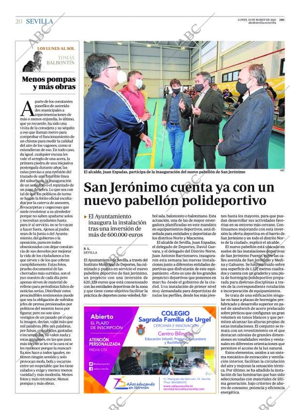 ABC SEVILLA 15-03-2021 página 20
