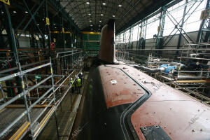 Últimos trabajos de construcción del nuevo submarino S-81 Isaac Peral antes de...