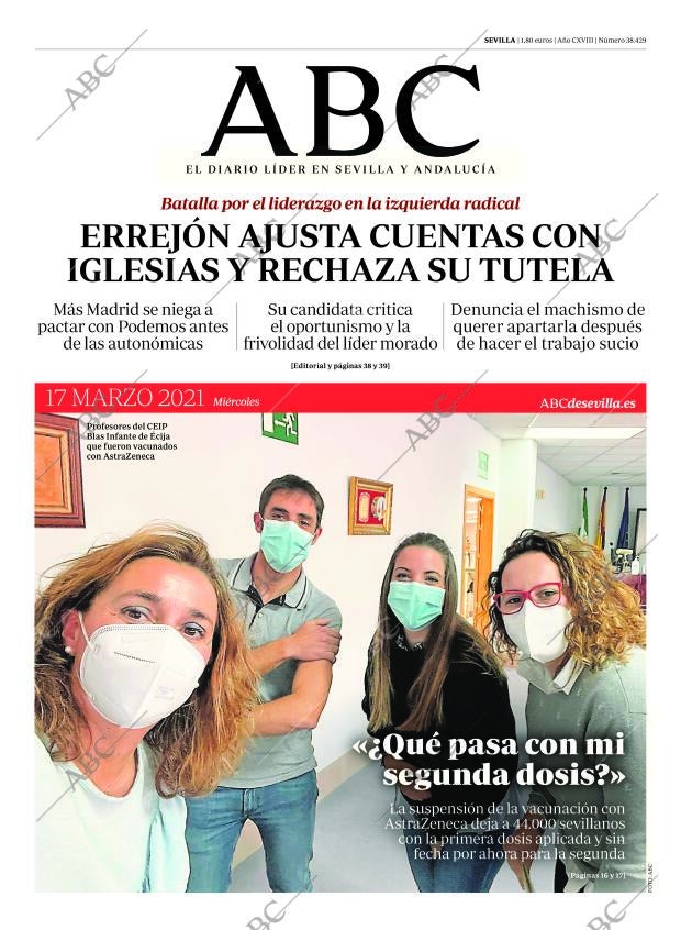 ABC SEVILLA 17-03-2021 página 1