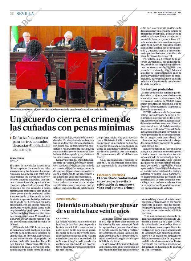 ABC SEVILLA 17-03-2021 página 20