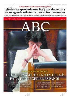 ABC MADRID 29-03-2021 página 1