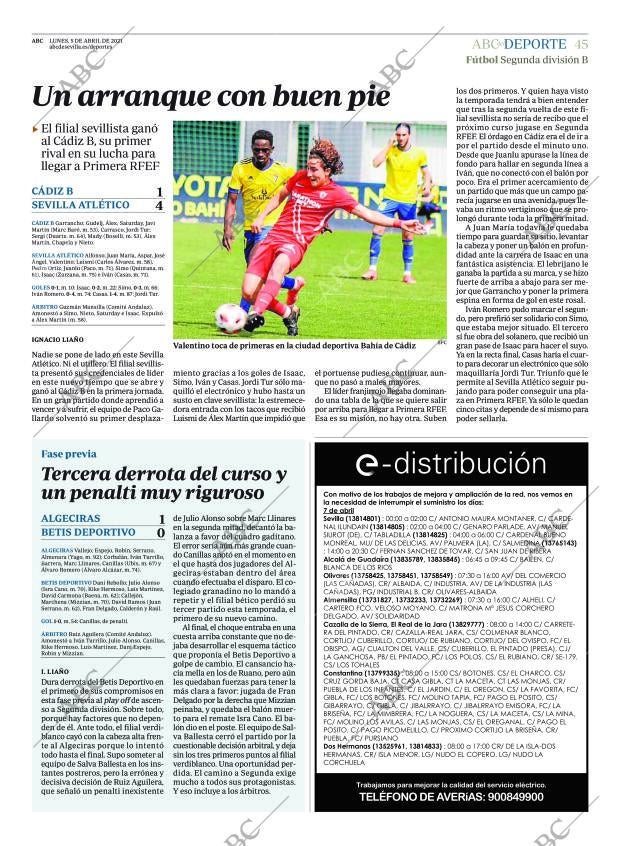 ABC SEVILLA 05-04-2021 página 45