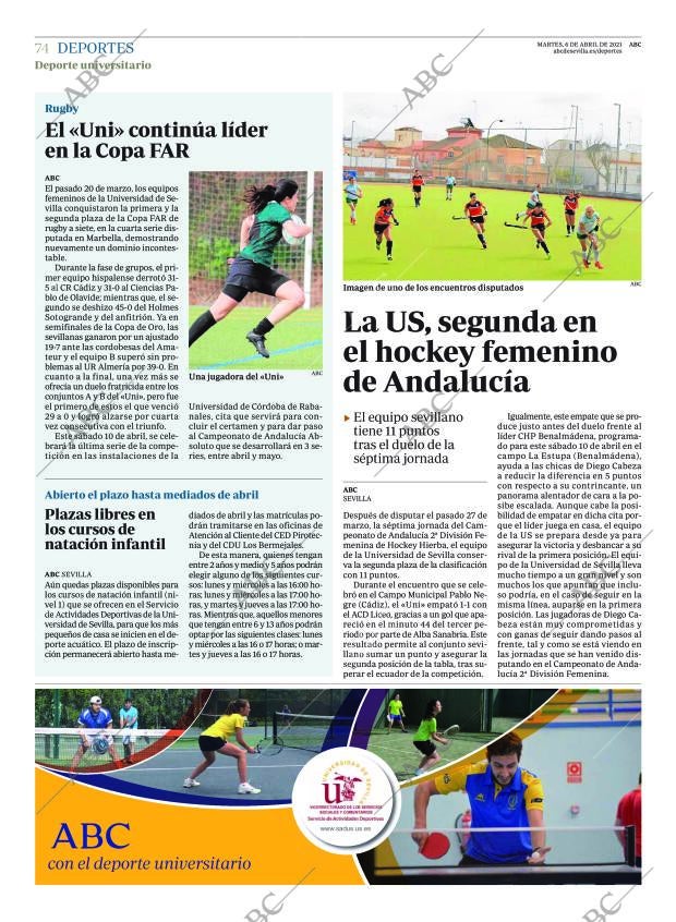 ABC SEVILLA 06-04-2021 página 74